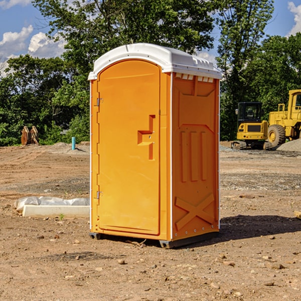 can i customize the exterior of the porta potties with my event logo or branding in Pearsonville CA